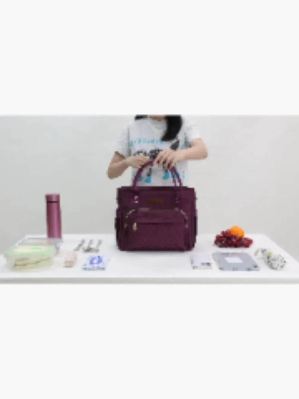 Insulated Lunch Bag Women Large Tote Cooler for Work Picnic Camping 18L